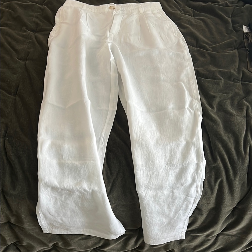 White Linen Pants
